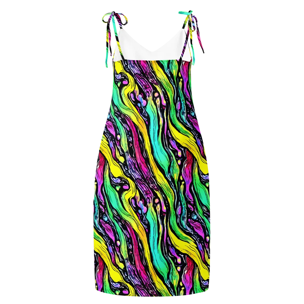 Neon Wildwater on Slip Dress — Back