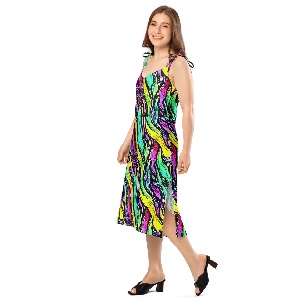 Neon Wildwater on Slip Dress — Left Front