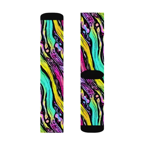 Neon Wildwater on a Socks