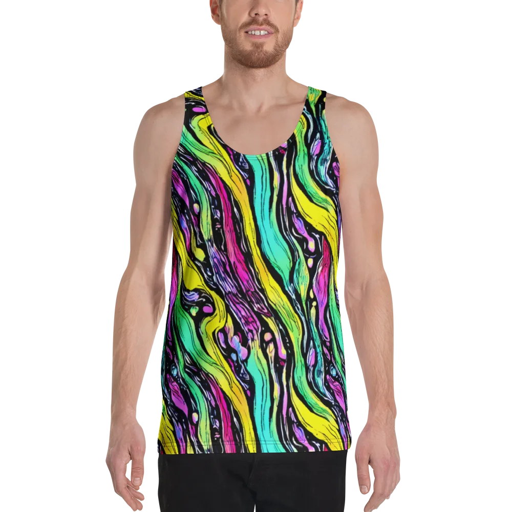 Neon Wildwater on Men's Tank Top — Front