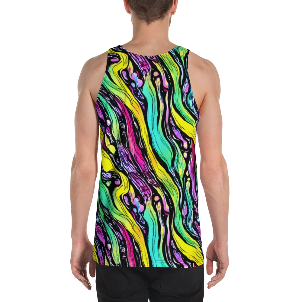 Neon Wildwater on Men's Tank Top — Back