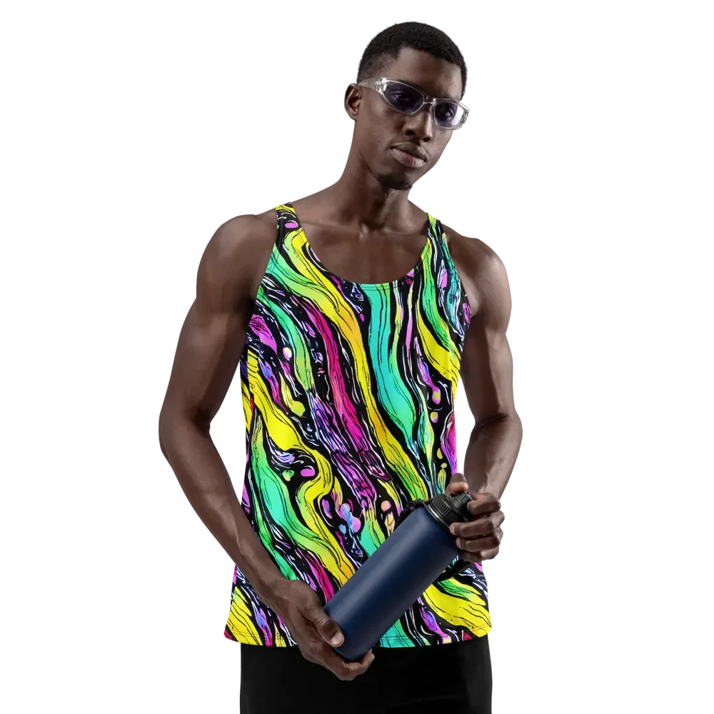 Neon Wildwater on Men's Tank Top — Front