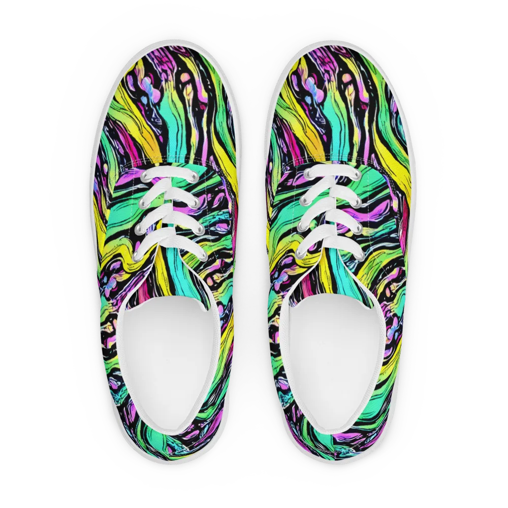 Neon Wildwater on Men's Lace-Up Canvas Shoes — Front