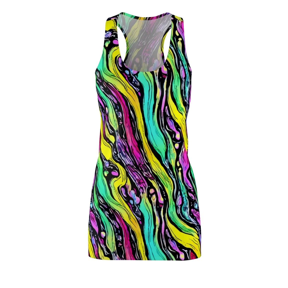 Neon Wildwater on Racerback Dress — Front