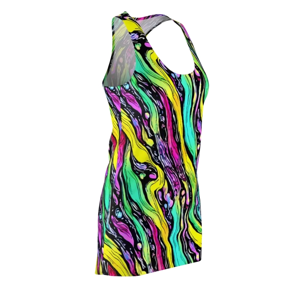 Neon Wildwater on Racerback Dress — Front Side
