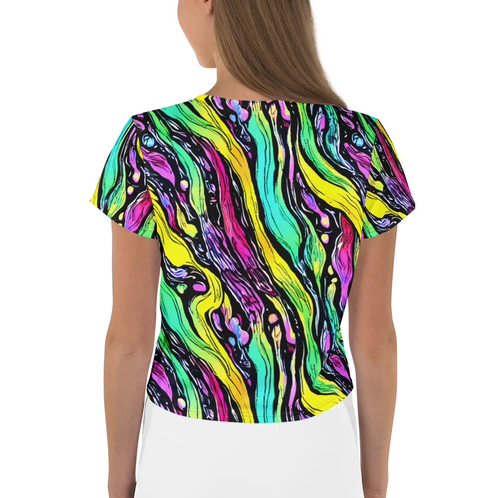 Neon Wildwater on Crop Tee — Back