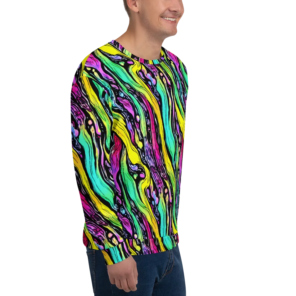 Neon Wildwater on Sweatshirt — Right Front