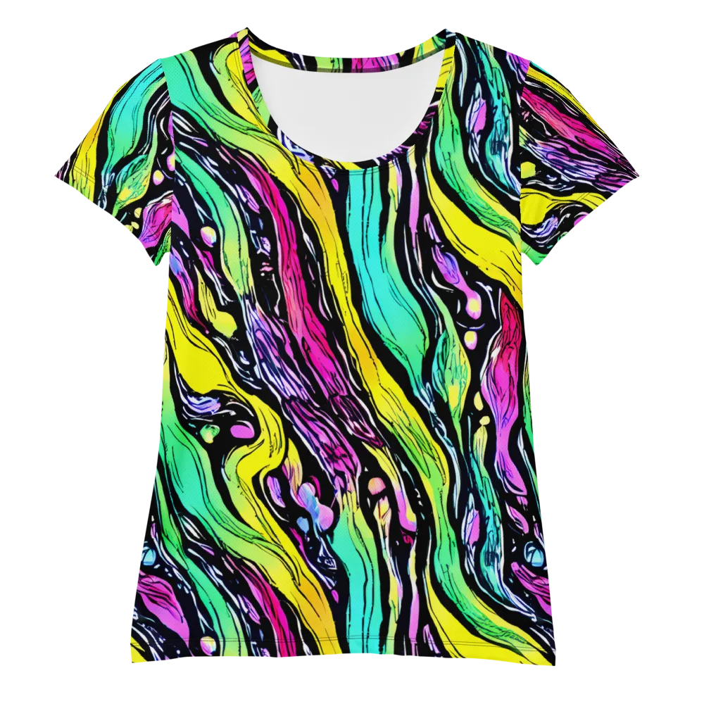 Neon Wildwater on Women's Athletic T-Shirt — Front