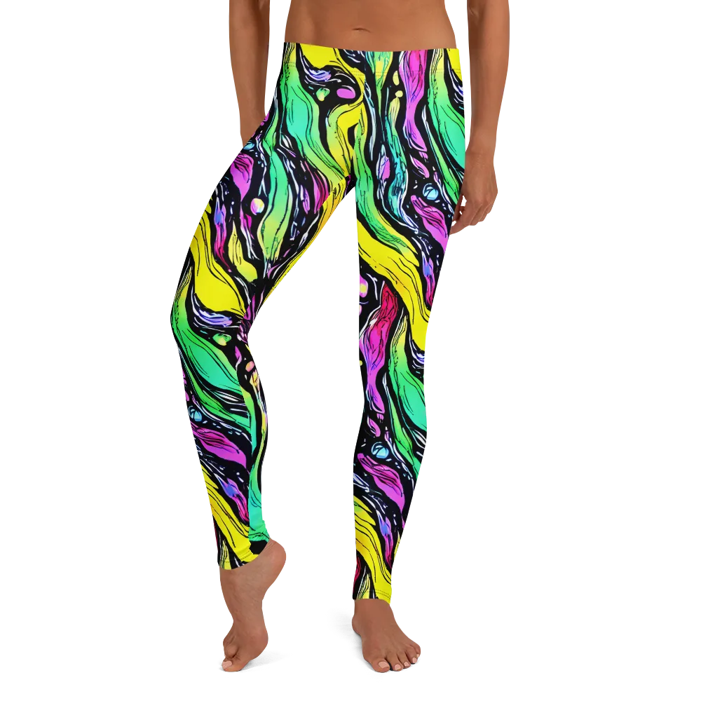 Neon Wildwater on Leggings — Front