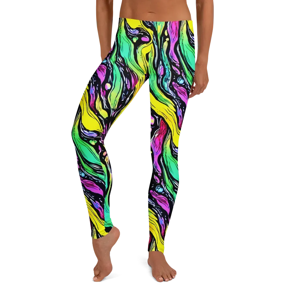 Neon Wildwater on Leggings — Front