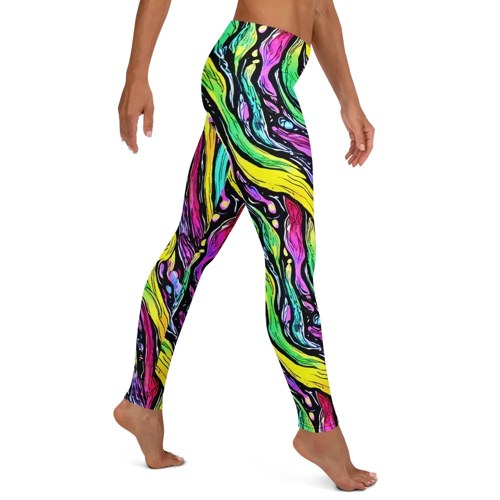 Neon Wildwater on Leggings — Right