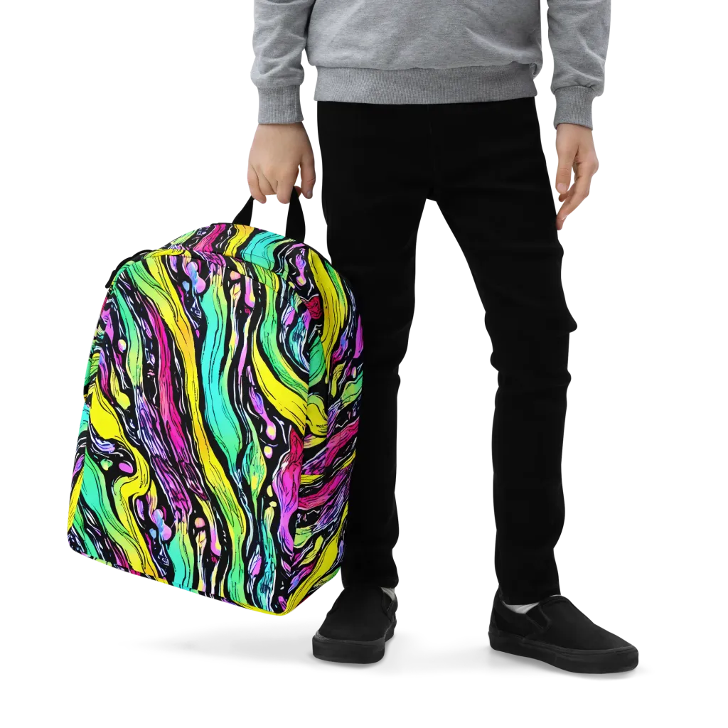 Neon Wildwater on Minimalist Backpack — Zoomed-in