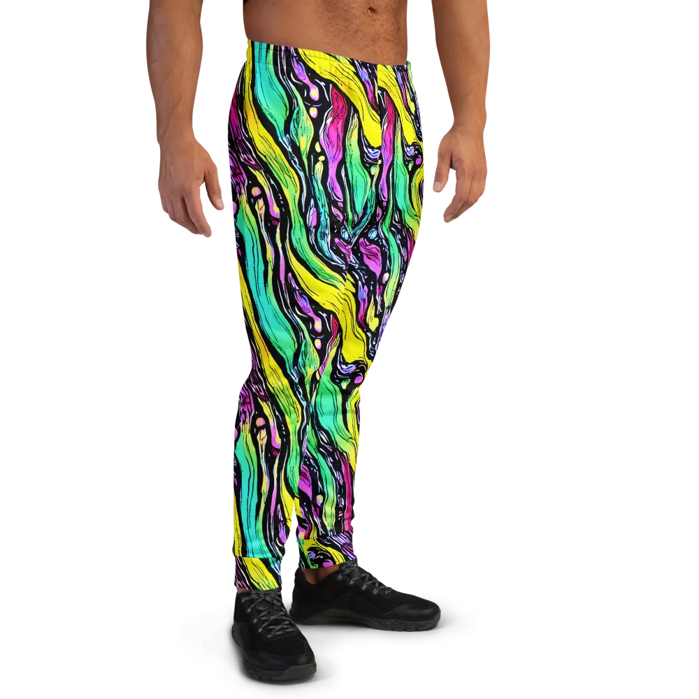 Neon Wildwater on Men's Joggers — Right
