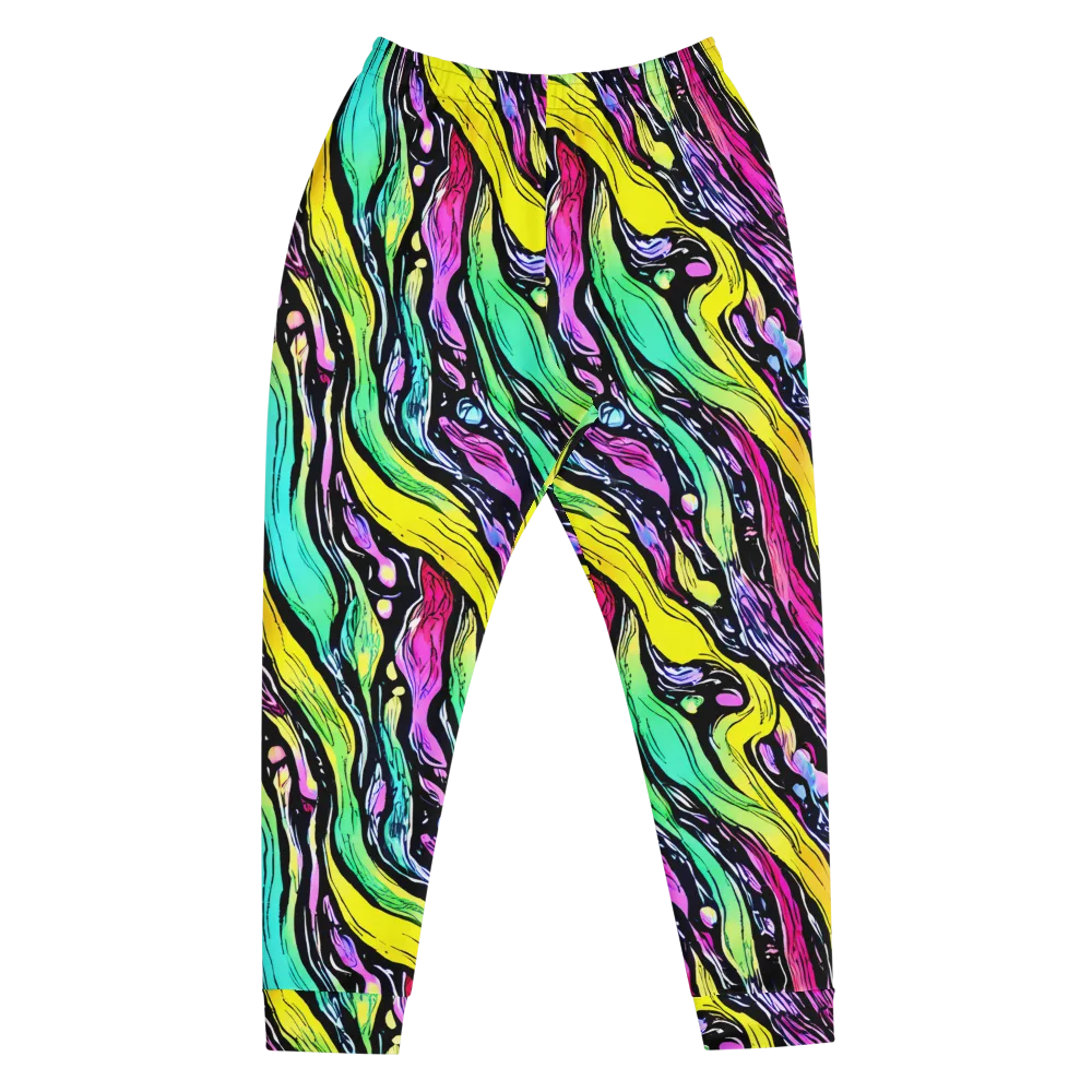 Neon Wildwater on Men's Joggers — Front