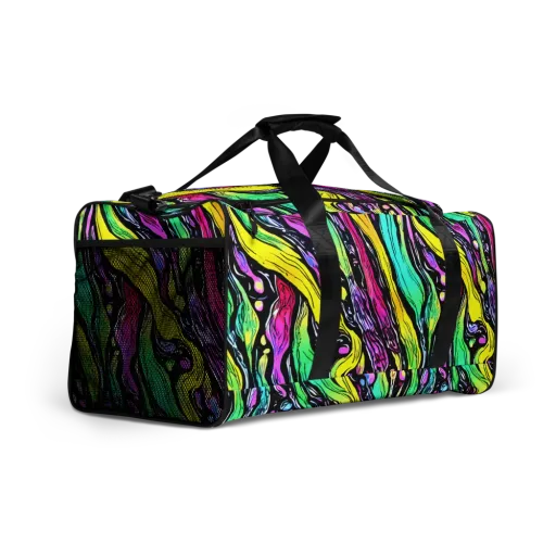 Neon Wildwater on a Duffle Bag