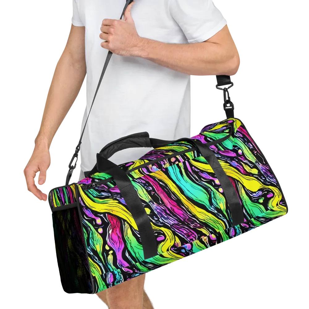 Neon Wildwater on Duffle Bag — Right Front