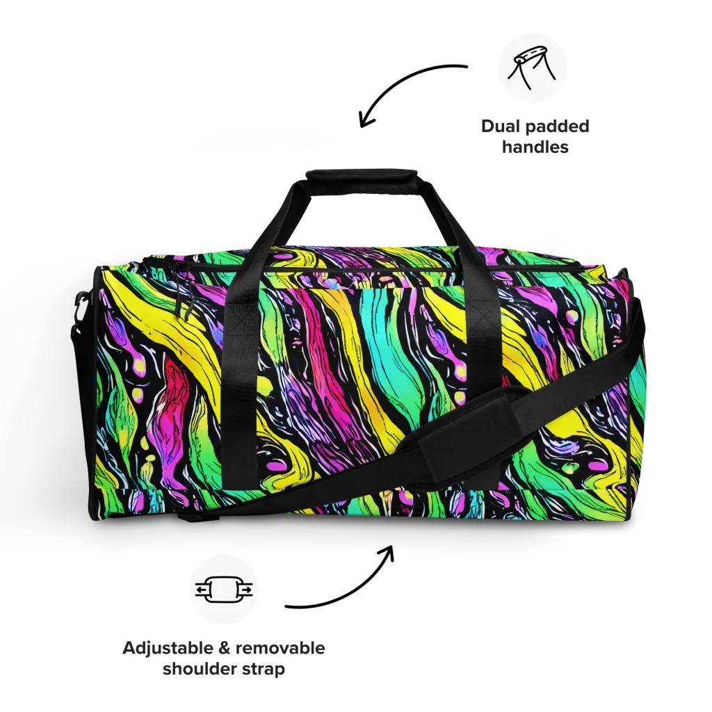 Neon Wildwater on Duffle Bag — Front