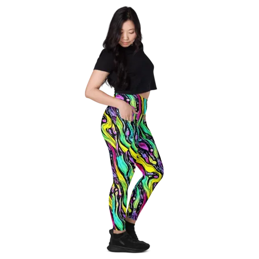 Neon Wildwater on a Leggings with Pockets