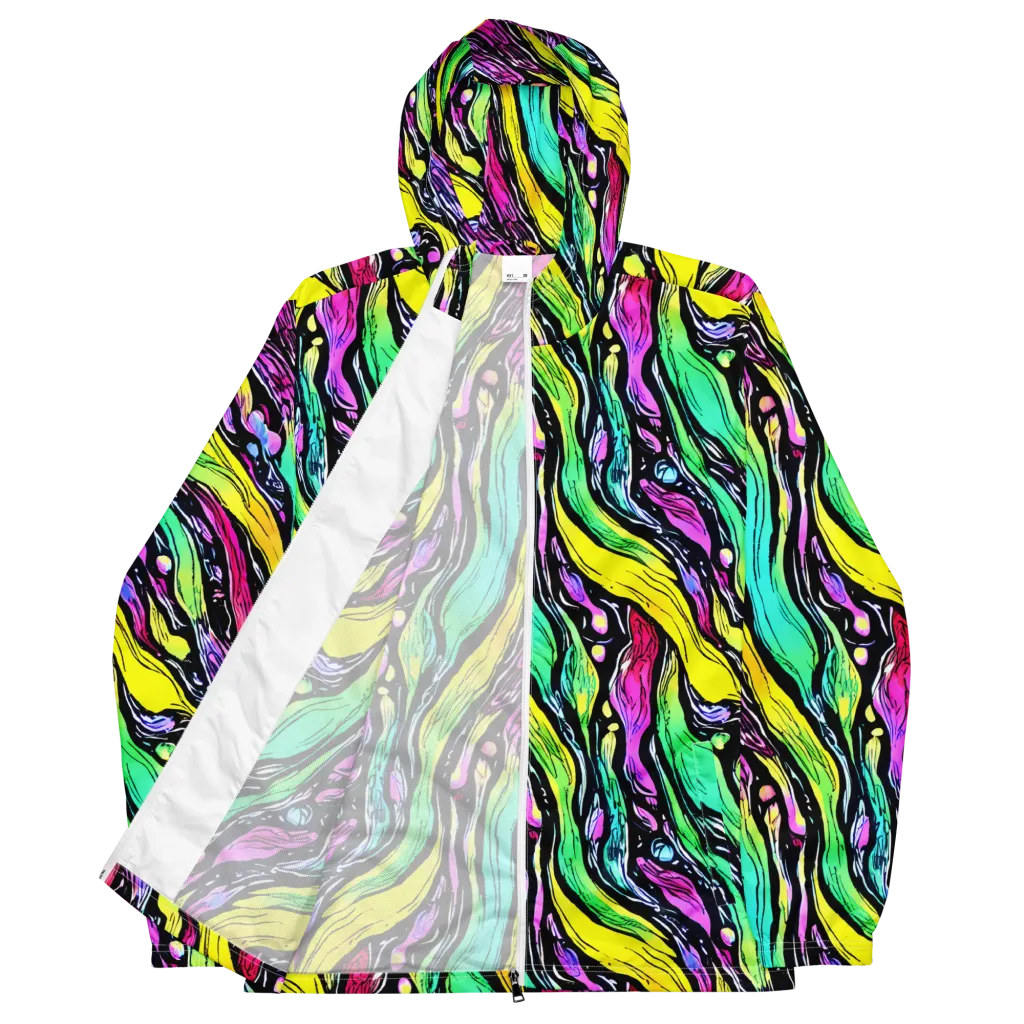 Neon Wildwater on Men's Windbreaker — Front