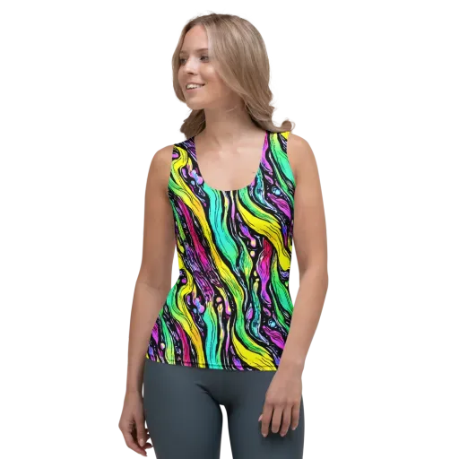 Neon Wildwater on a Women's Tank Top