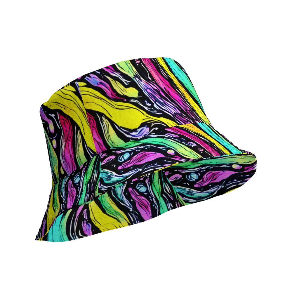 Neon Wildwater on Reversible Bucket Hat — Product details Outside