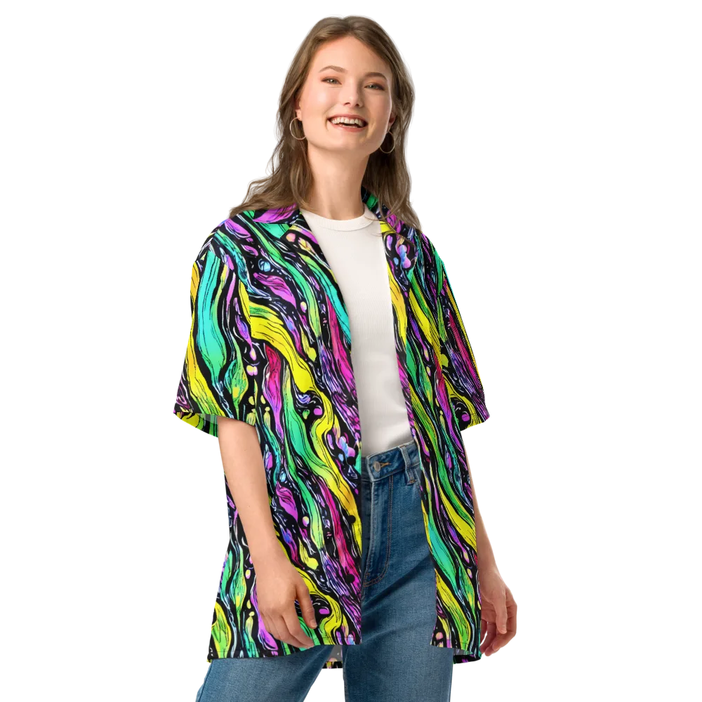 Neon Wildwater on Button Shirt — Front