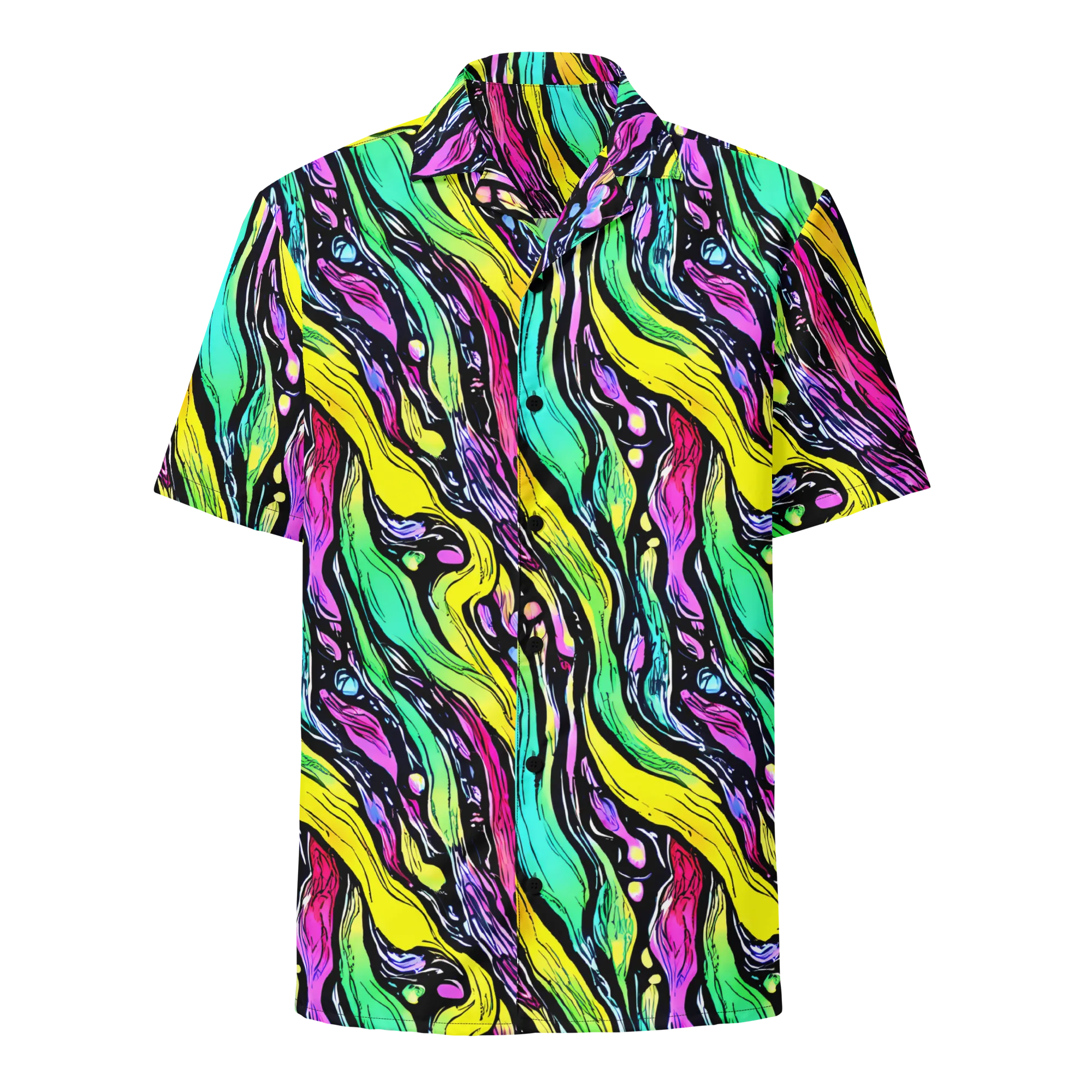 Neon Wildwater on Button Shirt — Front