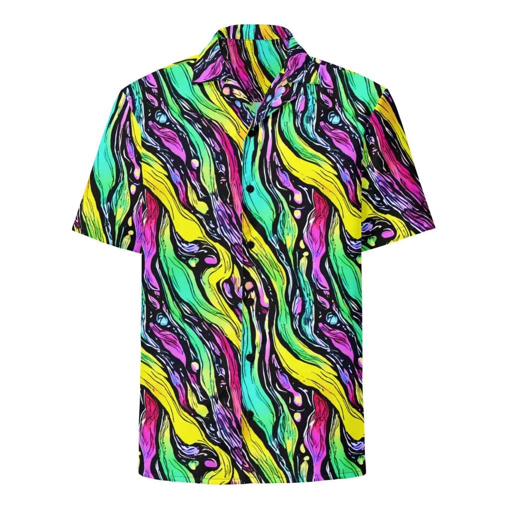 Neon Wildwater on Button Shirt — Front