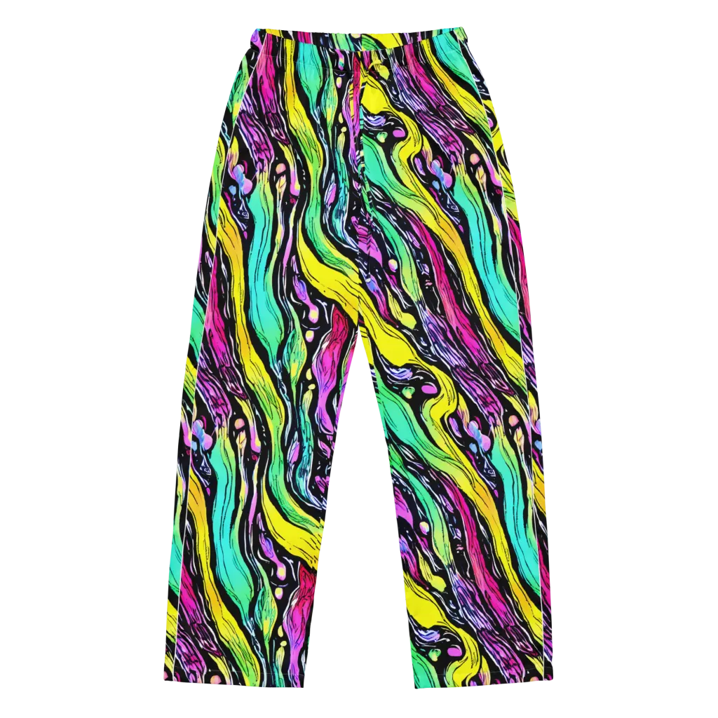 Neon Wildwater on Women's Pajama Pants — Front