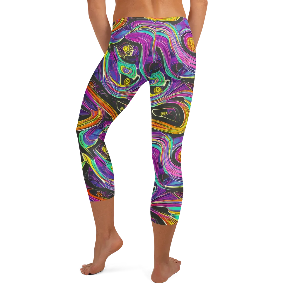 Sonic Spiral on Capri Leggings — Back