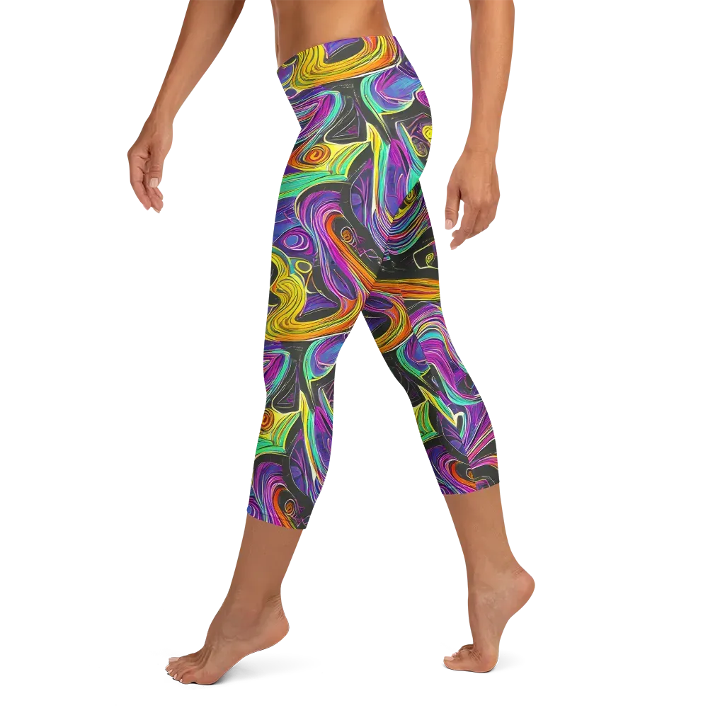 Sonic Spiral on Capri Leggings — Left