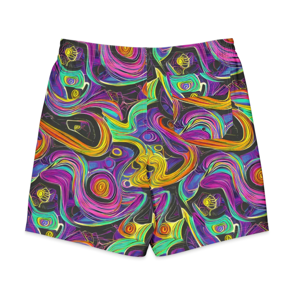 Sonic Spiral on Men's Board Shorts — Back