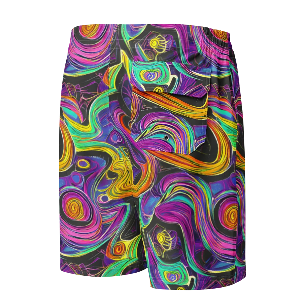 Sonic Spiral on Men's Board Shorts — Back