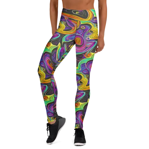 Sonic Spiral on a Yoga Leggings