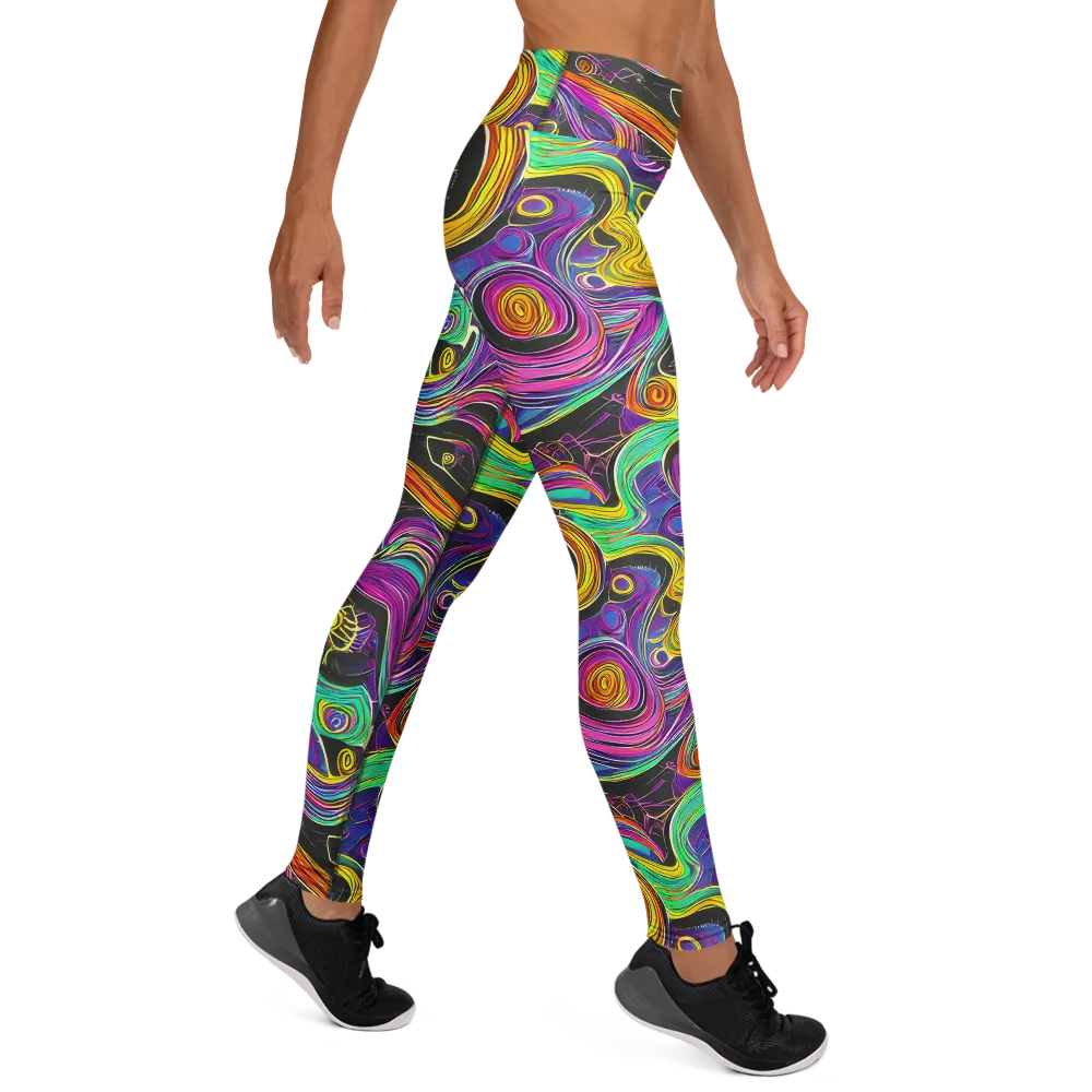 Sonic Spiral on Yoga Leggings — Right