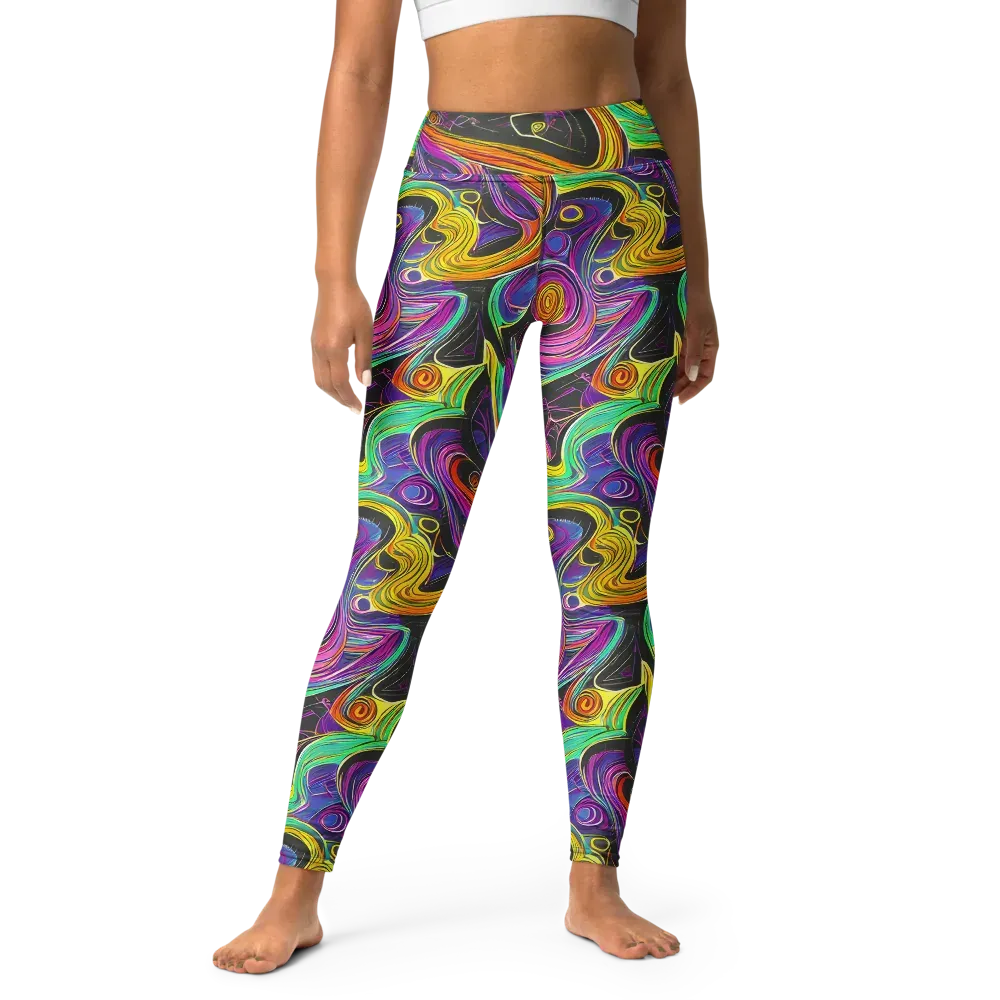 Sonic Spiral on Yoga Leggings — Front