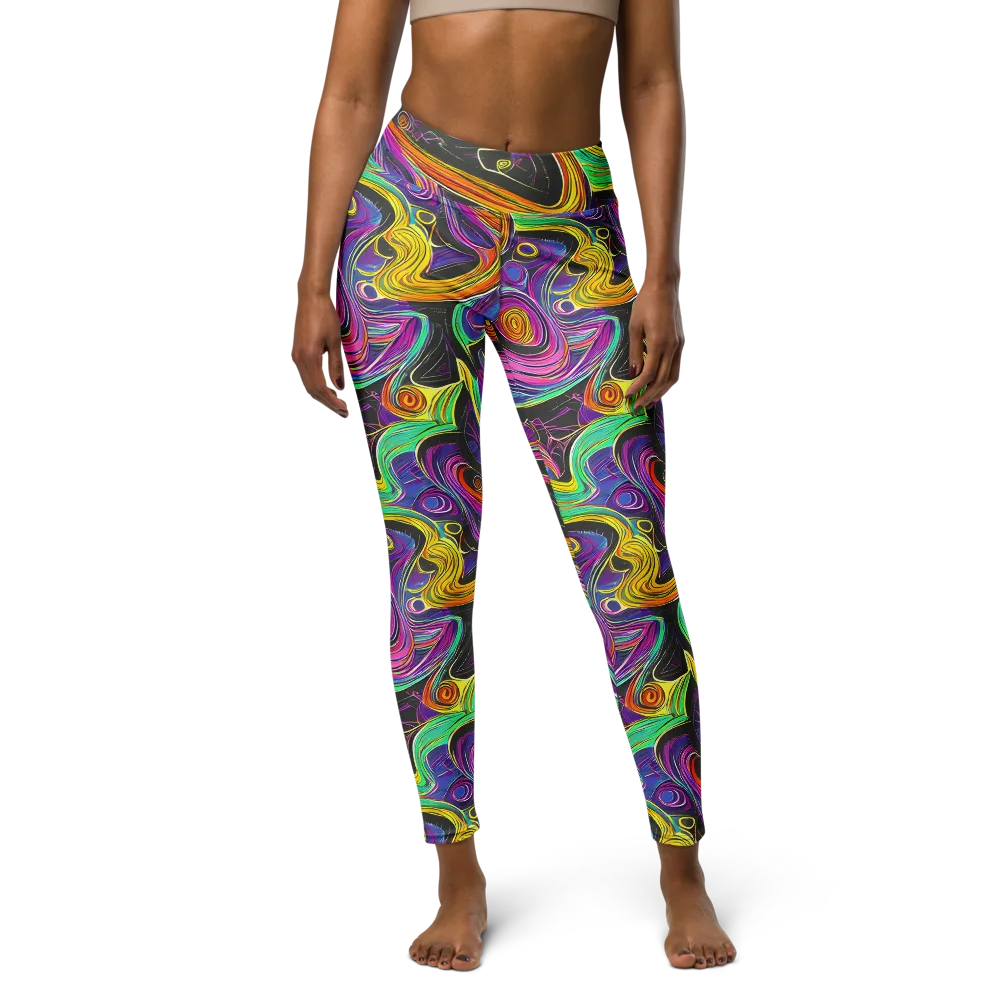 Sonic Spiral on Yoga Leggings — Front