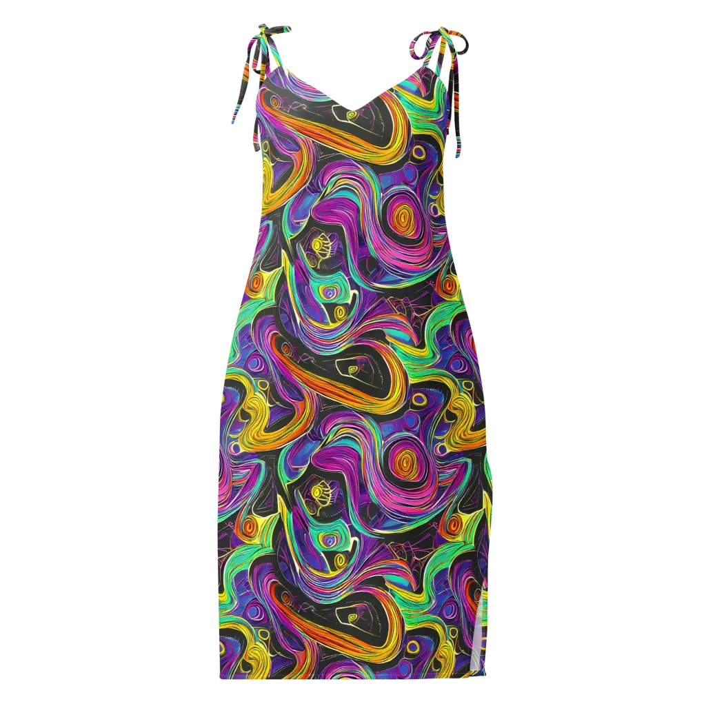 Sonic Spiral on Slip Dress — Front