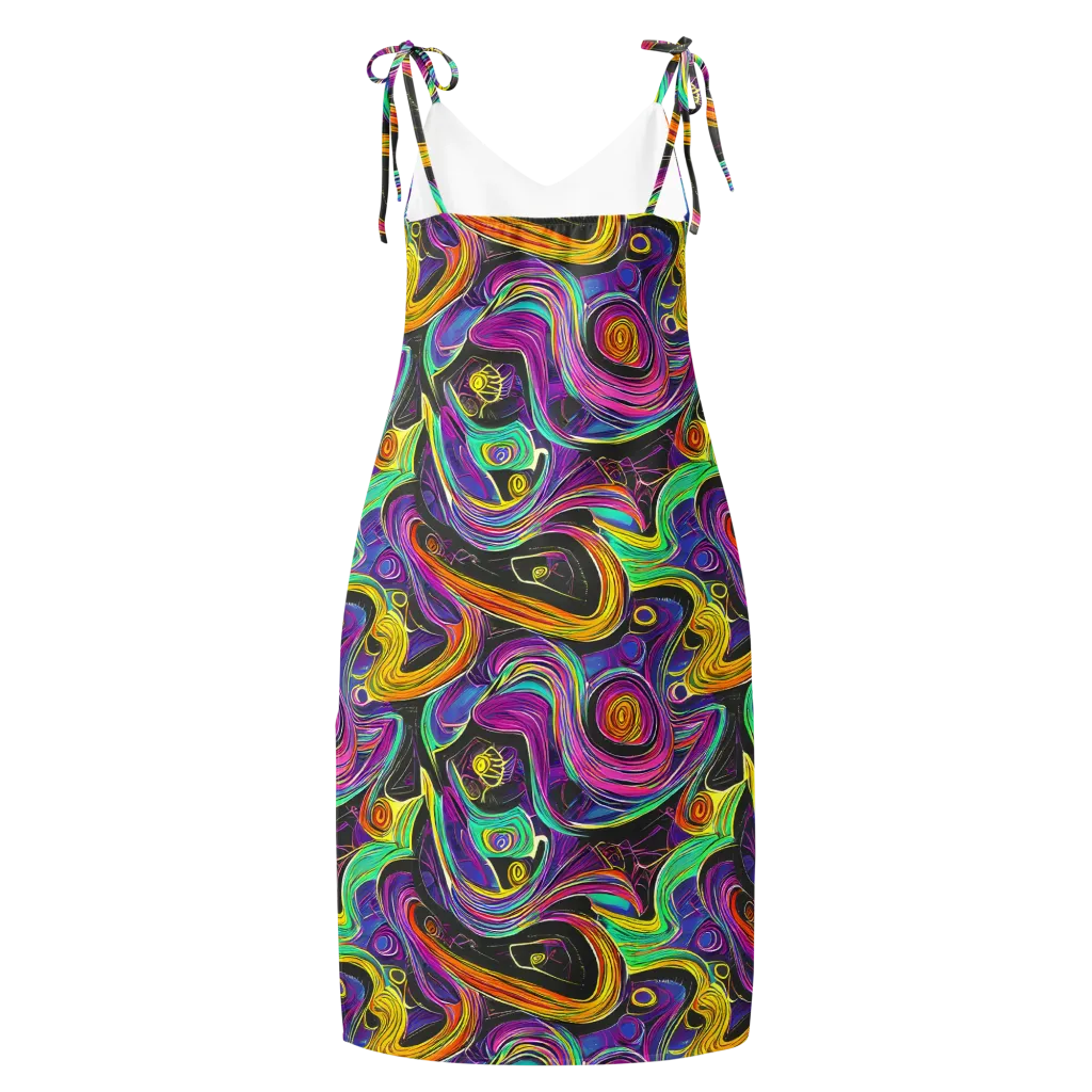 Sonic Spiral on Slip Dress — Back