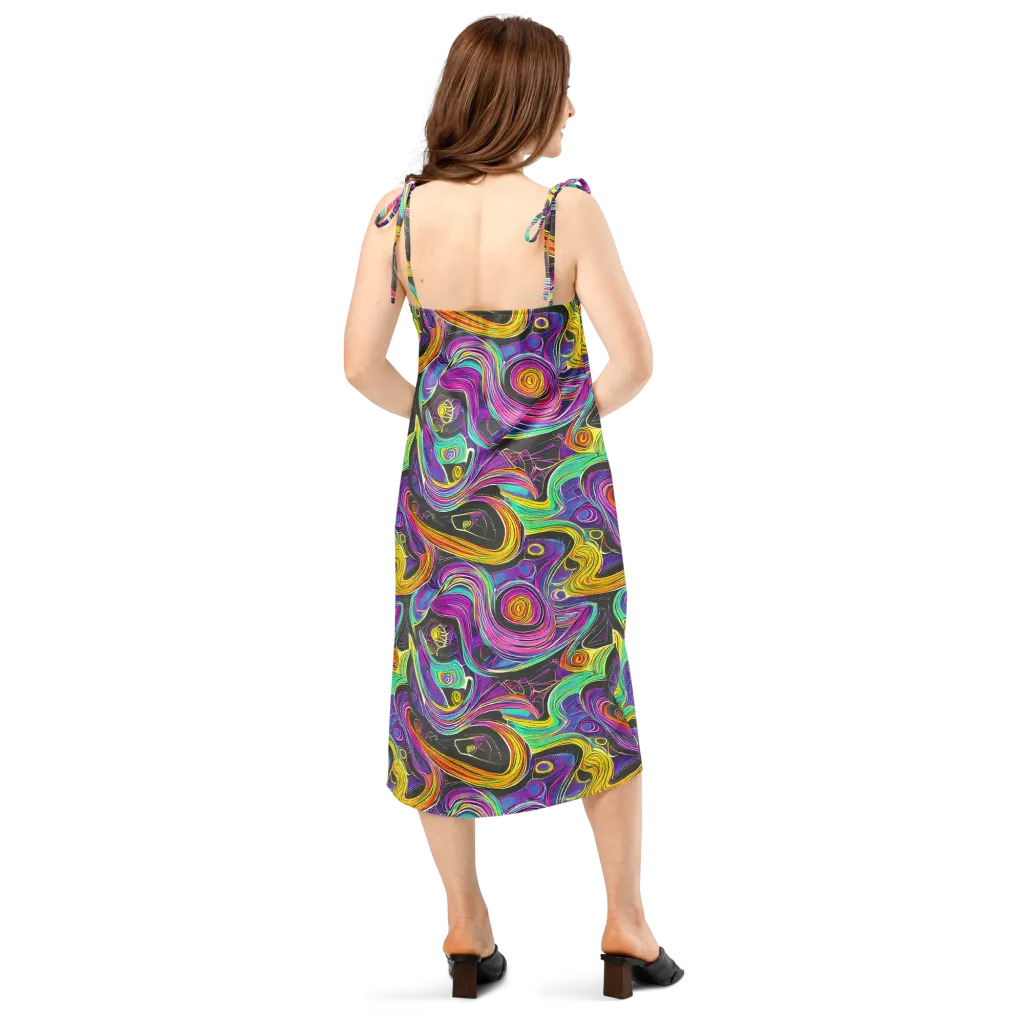 Sonic Spiral on Slip Dress — Back