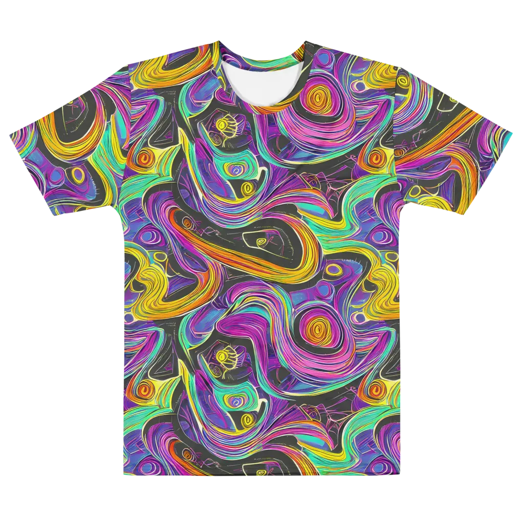 Sonic Spiral on Men's Cotton Crew Neck T-Shirt — Front