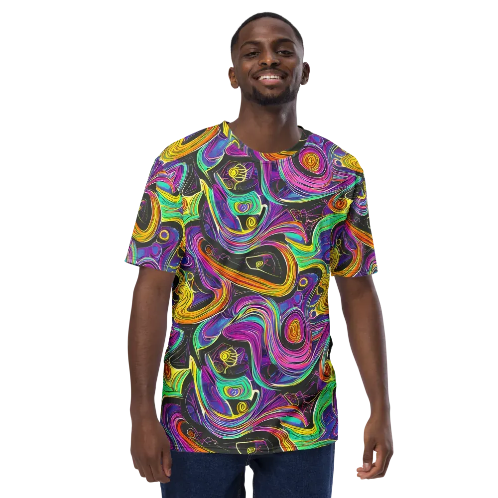 Sonic Spiral on Men's Crew Neck T-Shirt — Front