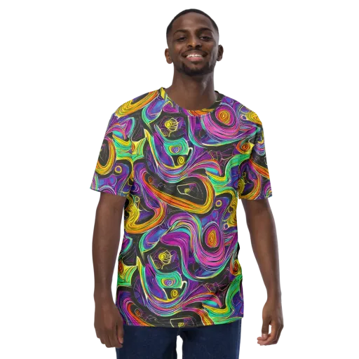 Sonic Spiral on a Men's Crew Neck T-Shirt