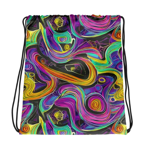 Sonic Spiral on a Drawstring Bag