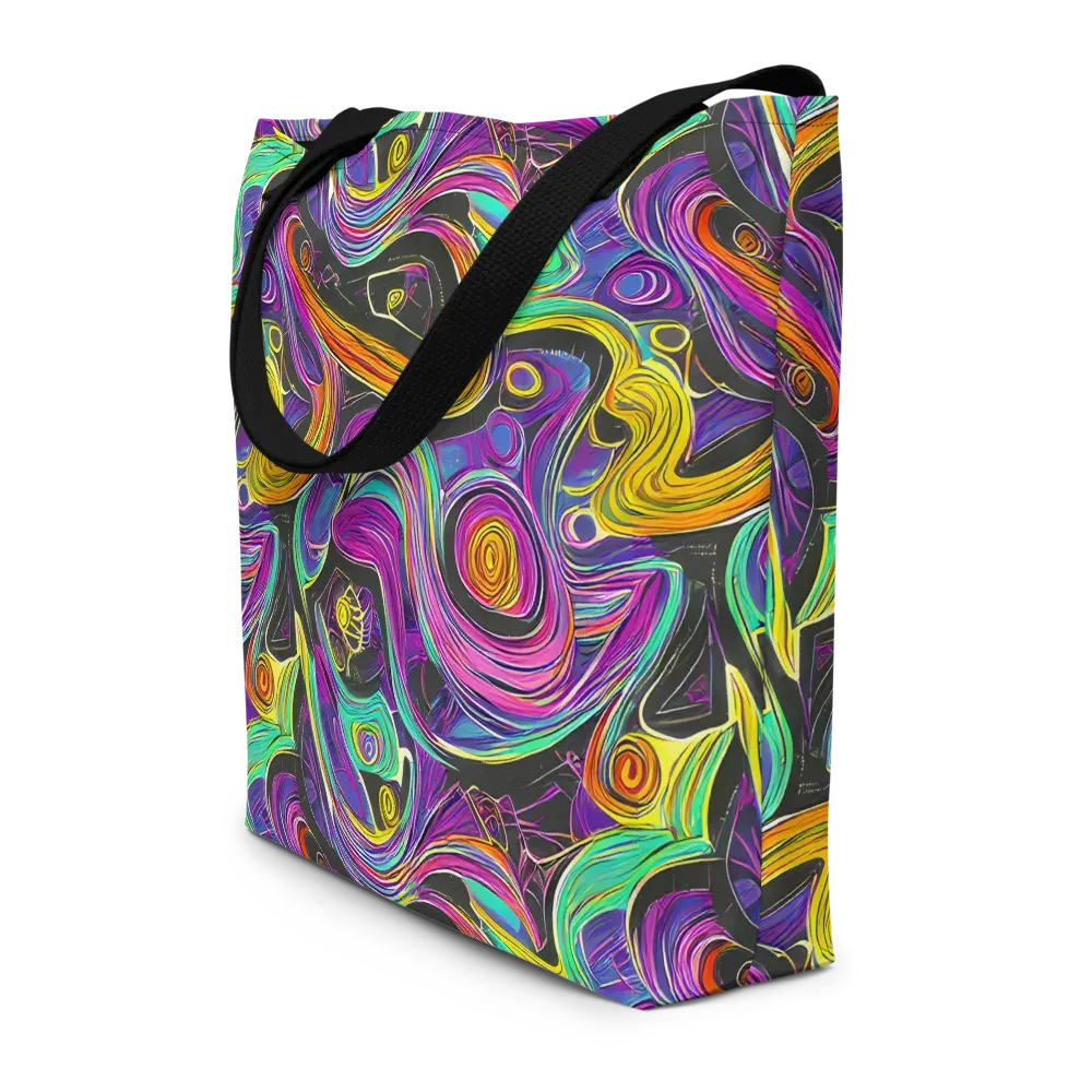 Sonic Spiral on Large Tote Bag W/ Pocket — Front