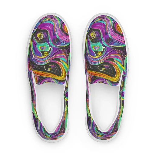 Sonic Spiral on a Women's Slip-On Canvas Shoes