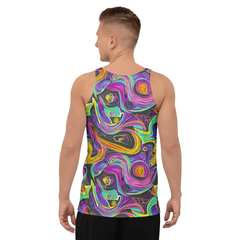 Sonic Spiral on Men's Tank Top — Back