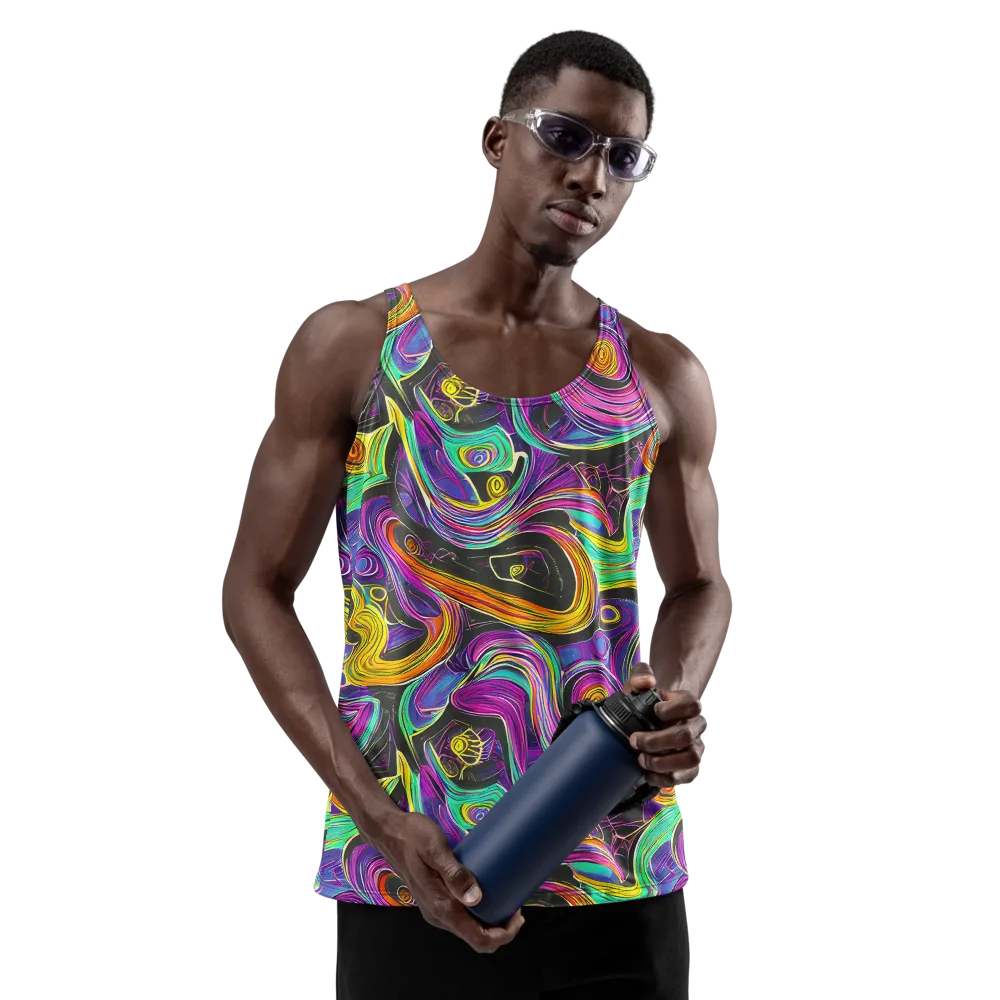Sonic Spiral on Men's Tank Top — Front