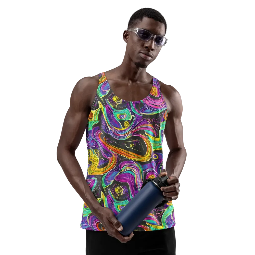 Sonic Spiral on Men's Tank Top — Front
