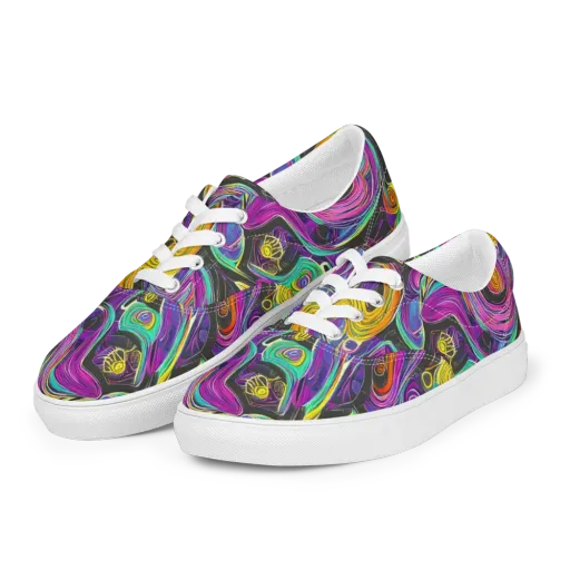 Sonic Spiral on a Men's Lace-Up Canvas Shoes
